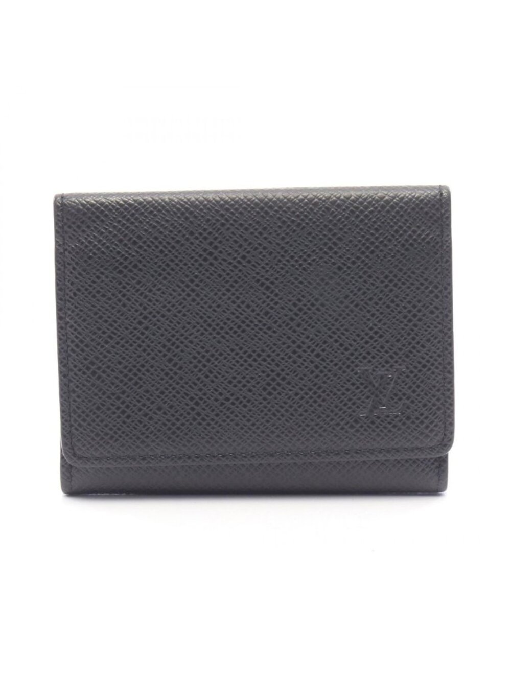 Louis Vuitton Card Case Envelope Business Holder Taiga Ardoise Leather